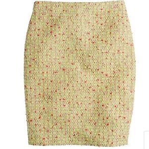 J. Crew No. 2 pencil skirt in neon tweed Size 0